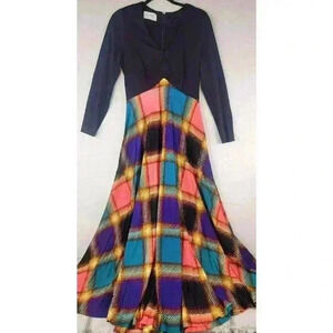 Vintage Julie Miller California Maxi Dress Long Sleeve Retro Read Description